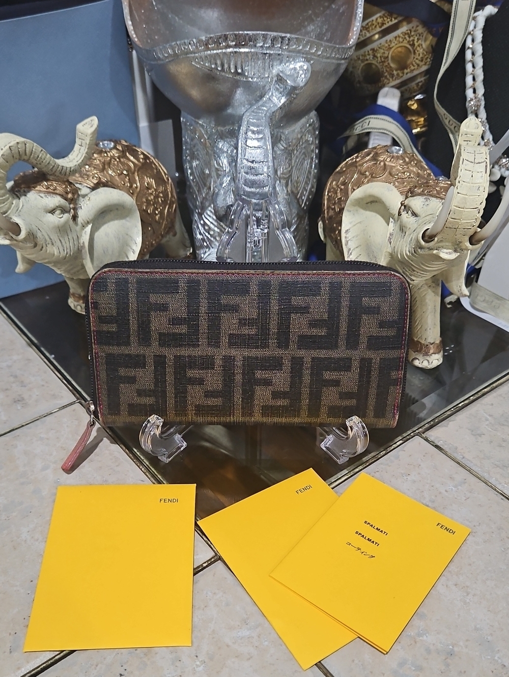 Brown Monogram Zip Wallet VGUC!